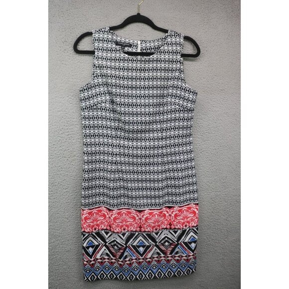 Mario Serrani Italy Sleeveless Shift Dress-Size 8-Back Zip - Picture 1 of 9